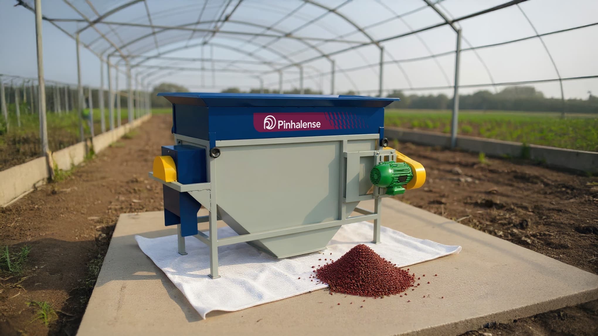 Image of  pepper thresher in open environment