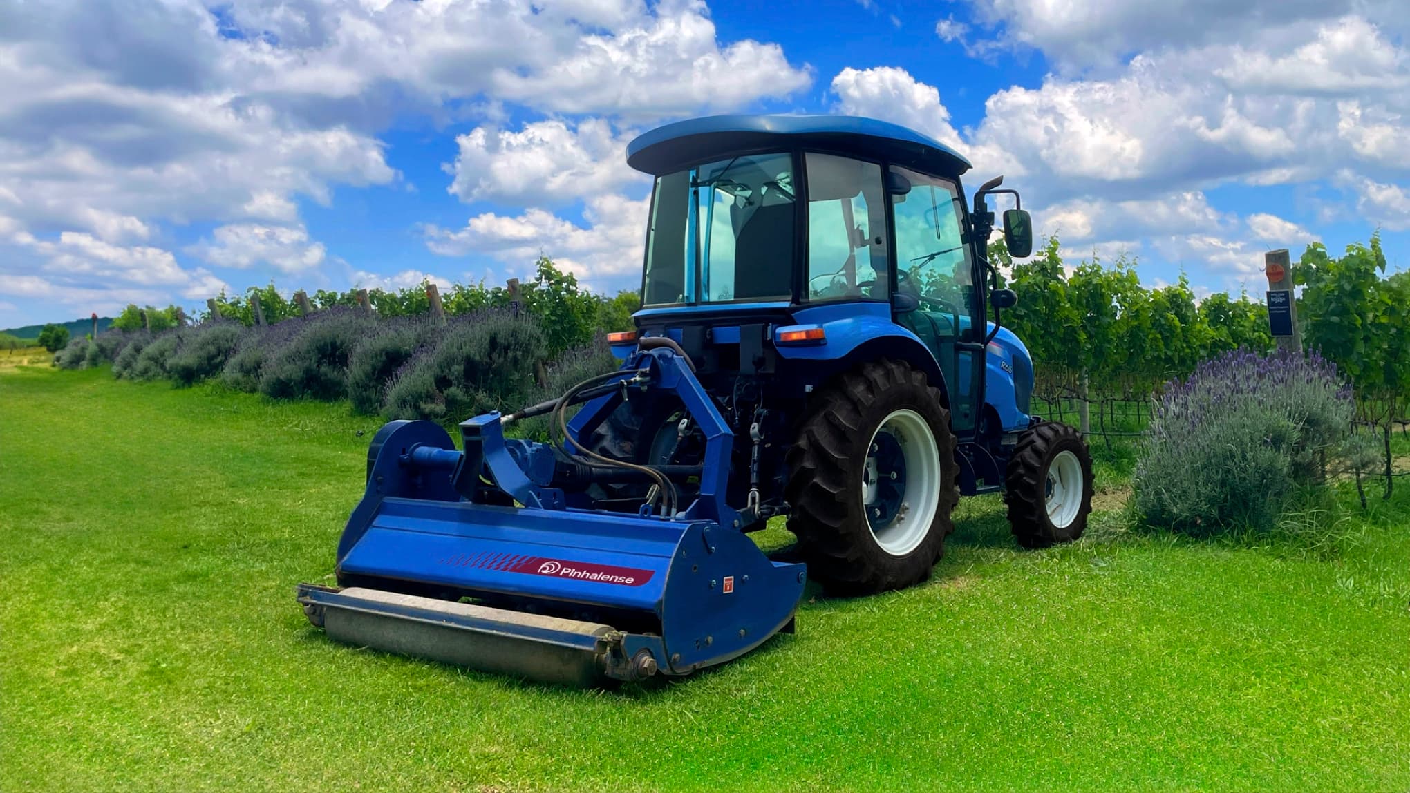 Tractor operating a Pinhalense light duty flail mower